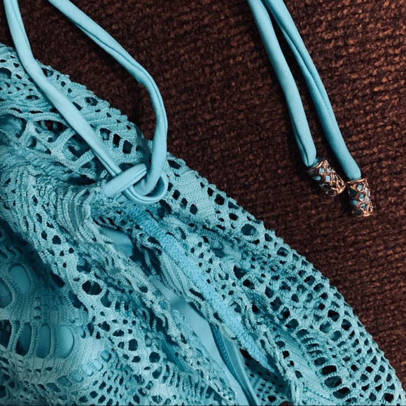 Cacique Crochet Drawstring swim skirt bottom - Picture 4 of 6